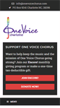 Mobile Screenshot of onevoicechorus.com